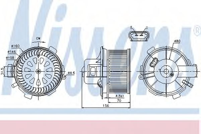Вентилятор салону Nissens (87045)