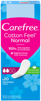 Щоденні гігієнічні прокладки Carefree Cotton Aloe з екстрактом бавовни та алое 20 шт (3574661565057/3574661064314/3574661486123)