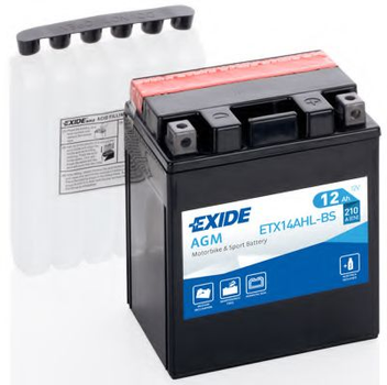 Стартерная батарея (аккумулятор) EXIDE ETX14AHL-BS Exide (ETX14AHLBS)