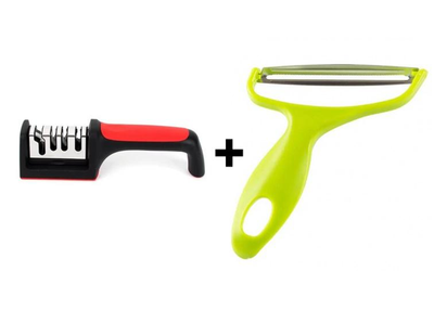 Точилка для ножей и ножниц Sharpener TopShef 4 Stage + Овощечистка в подарок