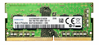 Оперативна пам'ять Samsung SODIMM DDR4 8Gb 1Rx8 2400Mhz PC4-2400T-SA1-11 M471A1K43CB1-CRC
