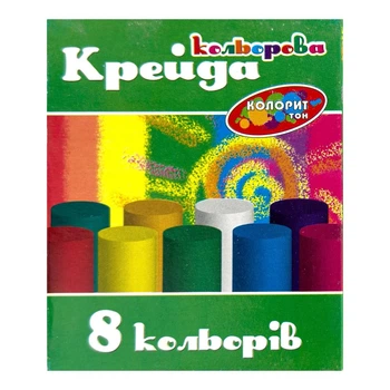 Мел цветной 8 шт Колорит круглый 8 цветов