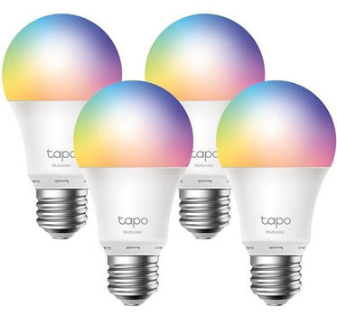 Светодиодные умные лампы - набор 4 штуки TP-Link L530E Smart LED Wi-Fi Tapo N300 Multicolor