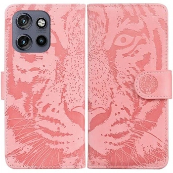 Чохол-книжка Deexe Tiger для Motorola Edge 50 Neo / Edge 60 Neo - Pink