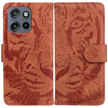 Чохол-книжка Deexe Tiger для Motorola Edge 50 Neo / Edge 60 Neo - Brown