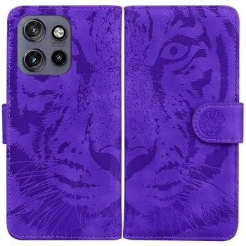 Чохол-книжка Deexe Tiger для Motorola Edge 50 Neo / Edge 60 Neo - Purple