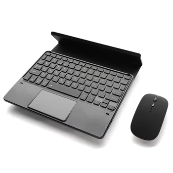 Клавиатура-подставка беспроводная Smart Keyboard + Мышка для планшета Ru+En Black