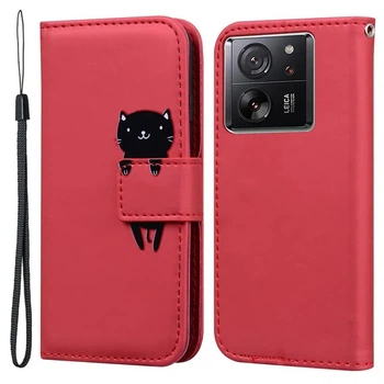 Чехол-книжка Animal Wallet для Xiaomi 13T / 13T Pro Cat
