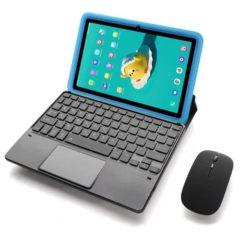 Клавиатура-подставка беспроводная Smart Keyboard + Мышка для Blackview Tab 7 Kids Ru+En Black