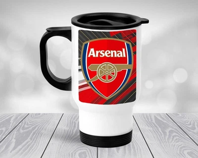 Термокружка Arsenal футбольна команда, автомобільний термокухоль #002 450 мл Біла