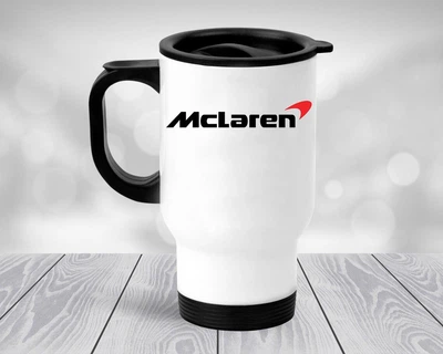 Термокружка McLaren автомобильный бренд, автомобильная термокружка #26 450 мл Белая