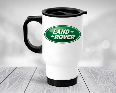 Термокружка Land Rover автомобІльний бренд, автомобільний термокухоль #29 450 мл Біла