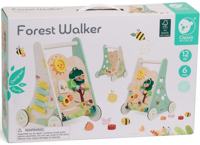 Дерев'яна багатофункціональний візок Tooky Toy Classic World Forest Walking 8в1 6 елементів (6927049015274)