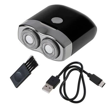 Дорожная беспроводная бритва компактная ( Зарядка USB-C, 2 режущие головки)