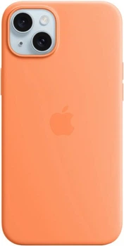 Чехол противоударный силиконовый OEM+ Premium Silicone Case with MagSafe для Apple iPhone 15 (6.1") Orange Sorbet