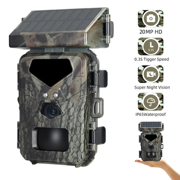 Фотопастка Suntek Mini 700 20м захист IP65 на сонячній панелі