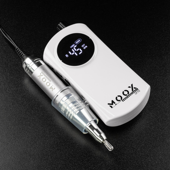 Професійний фрезер Мокс IX10 (на акумуляторі 2000mAh) на 35 Вт. - 45000 об./хв. для манікюру та педикюру White
