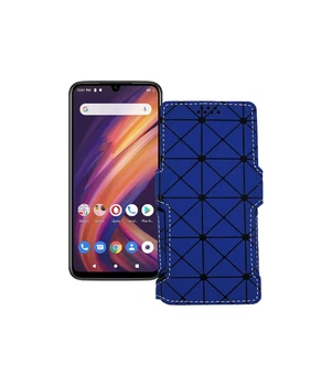 Чохол-книжка з екошкіри для телефону Lenovo A6 Note Синій ромб