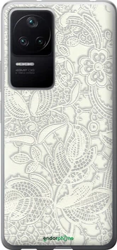Чехол на Xiaomi Poco F4 Белое кружево "4383u-3917-70447"