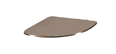 Полиця скло настінна навісна кутова радіусна COMMUS PL21 URB(350x350)