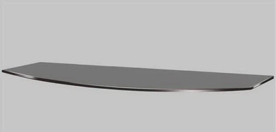 Полка стекло настенная навесная универсальная радиусная Commus PL9 RG 8мм (280х1000х8мм)