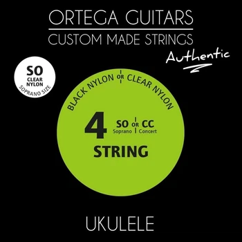 Струны для укулеле сопрано Ortega Custom Authentic Clear Nylon UKA-SO (R127678)