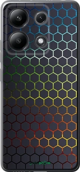 Чехол на Xiaomi Redmi Note 13 4G Переливающиеся соты "498u-3654-70447"