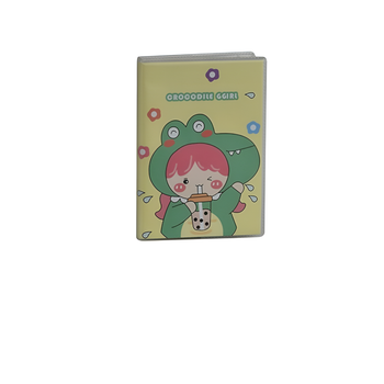 Блокнот м'який Stenson Girl А7/64 листів/мила дівчинка-крокодил Салатовий (WW01579ST)