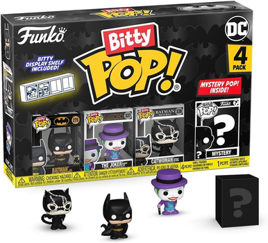 Набір фігурок Funko Bitty Pop DC: Batman 85th - Бетмен 3.5 см 4 шт (889698811279)