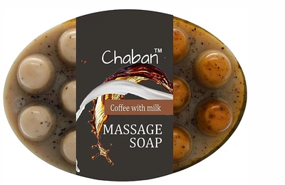 Антицелюлітне масажне мило "Кава з молоком" - Chaban Natural Cosmetics Massage Soap 100g (1205956-138321)