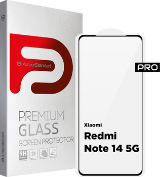 Захисне скло ArmorStandart Pro для Xiaomi Redmi Note 14 5G Black (ARM83175)