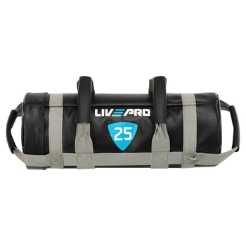 Мешок утяжелитель 25 кг для кроссфита 57х22 см Power Bag LiveUp LP8120-25 черный-серый