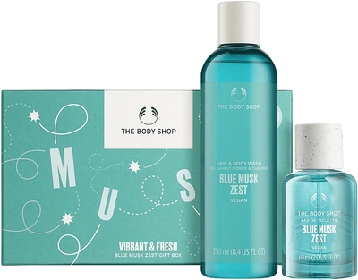 The Body Shop Blue Musk Zest Vegan - Набор (gel/250ml + edt/60ml) The Body Shop Blue Musk Zest Vegan (1241908-900587684-2)