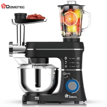 Кухонний комбайн Domotec 6676B міксер 5in1 блендер 10L м'ясорубка 1400W