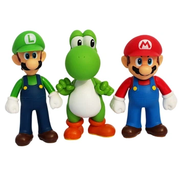 Супер Маріо Super Mario брат Луїджі Йоші набір дитячих фігурок 3 шт 12-14см