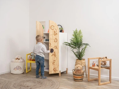 Детский шкаф "Азбука" BusyWood Натуральное дерево