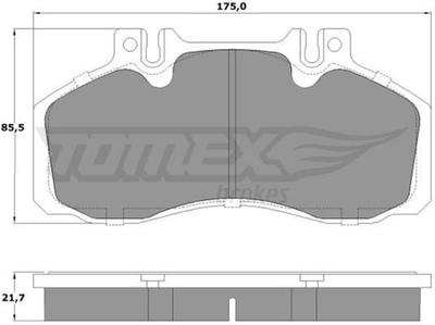 Дискові гальмівні колодки Tomex (TX 12-88)