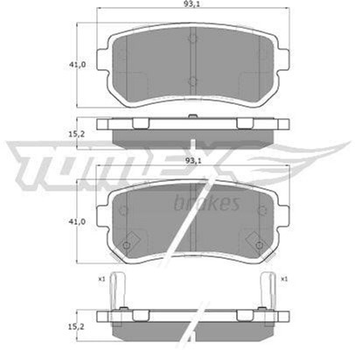 Дискові гальмівні колодки Tomex (TX 16-28)