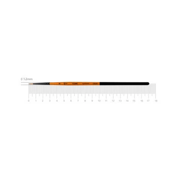 Кисточка для рисования Rosa Синтетика круглая, FLAME 1368R, №0 (4823098534273)