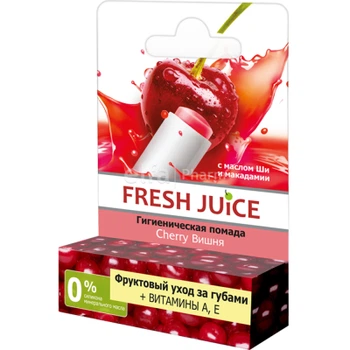 Гигиеническая помада Fresh Juice Вишня с маслом ши 3.6 г (8588006038927)