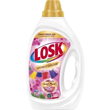Гель для стирки Losk Color Ароматерапия Эфирные масла и аромат Малазийского цветка 900 мл (9000101804041)