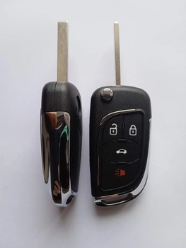 Корпус выкидного ключа для Opel Astra Insignia Zafira Vektra Galakeys 4 кнопки лезвие HU100 (15-49)