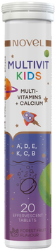 Витамины шипучие Novel Multi-Vitamins + Calcium Multivit Kids 20 таблеток (8586015311659)