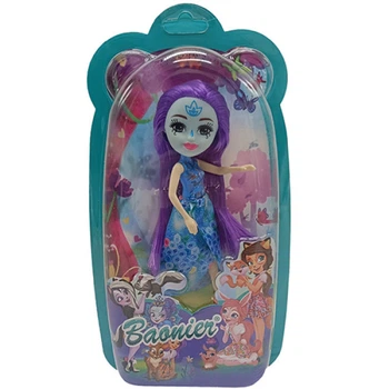 Кукла шарнирная Bambi JJ8572-22 D, Baobier с длинными волосами, 15 см (JJ8572-22 Violet-RT)