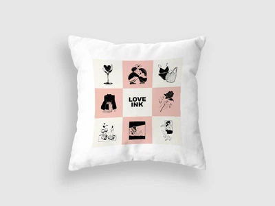 Подушка до Дня Валентина " Love ink "