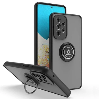 Чохол Fiji Colorframe для Samsung Galaxy A73 5G (A736) матовий бампер з кільцем підставкою Black