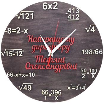 Годинник Класному Вчителю Математики Іменні 30 см Тип 2 (EW817544435)