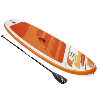 Надувна дошка SUP для серфінгу Bestway з веслом та насосом 274x76x12см оранжевий (65349)