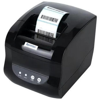 Принтер этикеток, наклеек, штрих-кода и чеков термопринтер Xprinter XP-365B 76мм Черный
