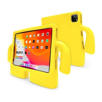 Противоударный детский чехол STR EVA для iPad Air 11 (2024) человечек с ручками Yellow